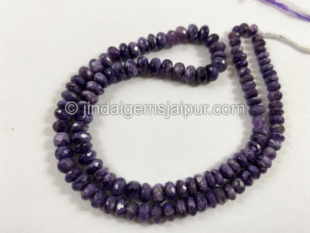 Charoite Faceted Roundelle Beads